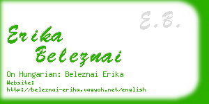 erika beleznai business card